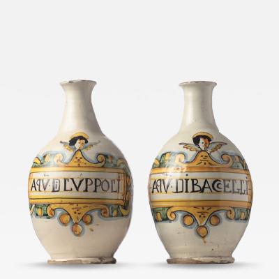 Pair of 18th c Italian Pharmacy Jars