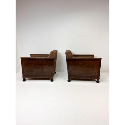 Pair of 1920s Swedish Grace Lounge Chairs