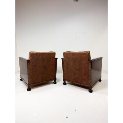 Pair of 1920s Swedish Grace Lounge Chairs