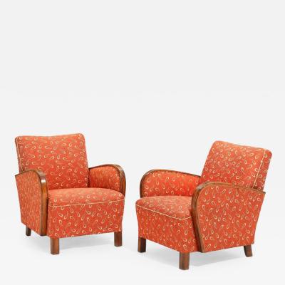 Pair of 1930s Scandinavian Lounge Chairs