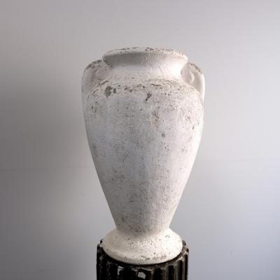 Pair of 1930s painted concrete urns France