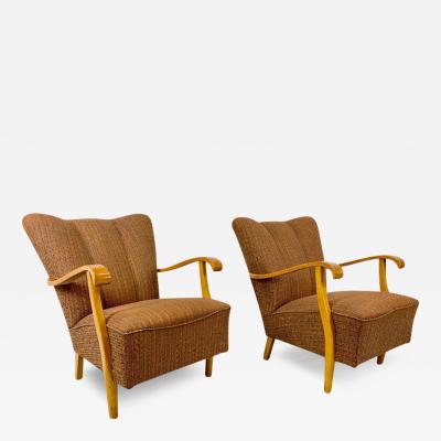 Pair of 1940 s Swedish Lounge Chairs