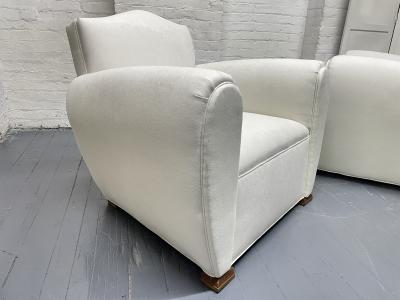 Pair of 1940s Art Deco Lounge Chairs