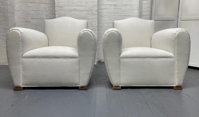 Pair of 1940s Art Deco Lounge Chairs