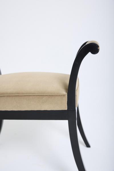 Pair of 1940s Ebonised Stools