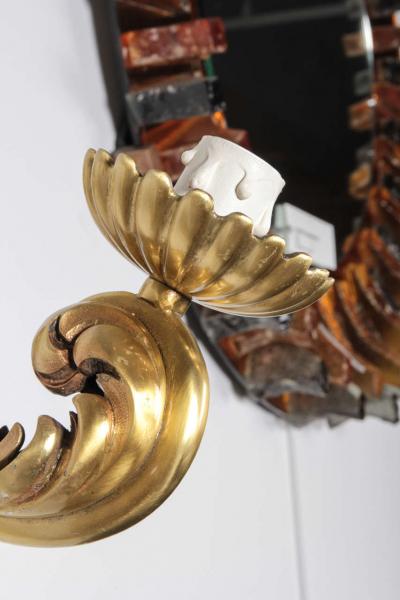 Pair of 1940s bronze sconces by Asselbure