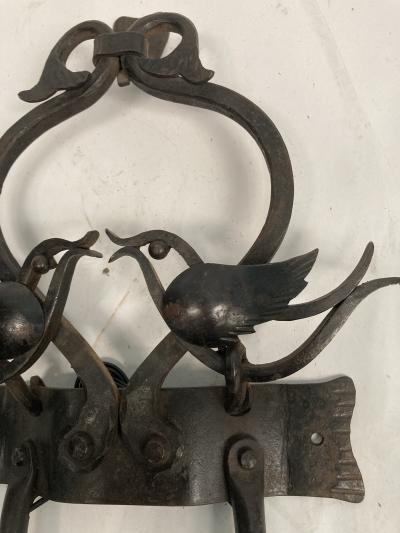 Pair of 1940s wrought iron sconces