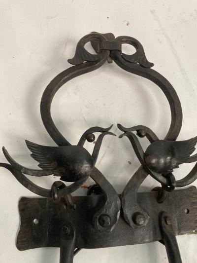 Pair of 1940s wrought iron sconces