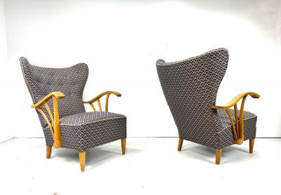 Pair of 1950 s Swedish Lounge Chairs