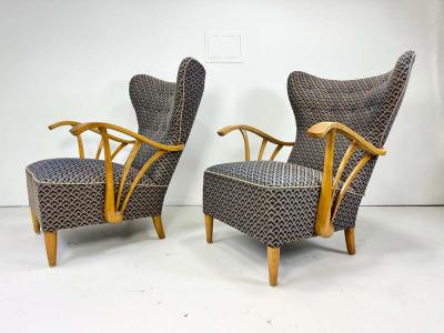Pair of 1950 s Swedish Lounge Chairs