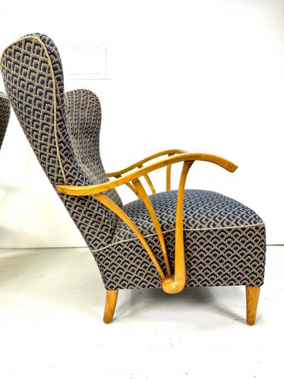 Pair of 1950 s Swedish Lounge Chairs
