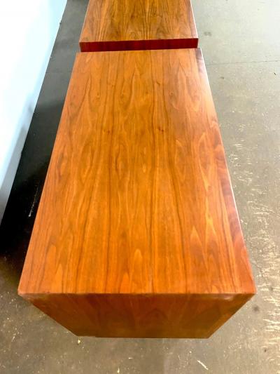 Pair of 1950s Custom Made Modernist Walnut Dressers