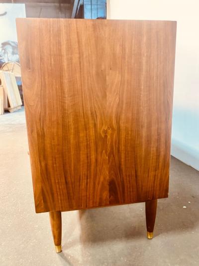Pair of 1950s Custom Made Modernist Walnut Dressers