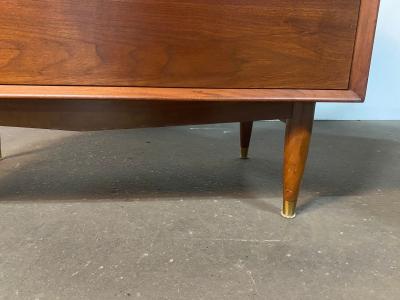 Pair of 1950s Custom Made Modernist Walnut Dressers