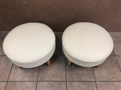 Pair of 1950s French Ottomans