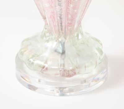 Pair of 1960s Candy Pink Murano Glass Table lamps