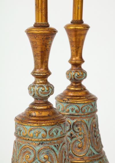 Pair of 1960s Italian Hollywood Regency Style Lamps 