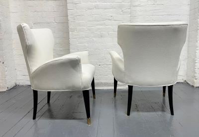 Pair of 1960s Italian Small Slipper Chairs