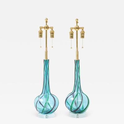 Pair of 1960s Murano Glass Lamps