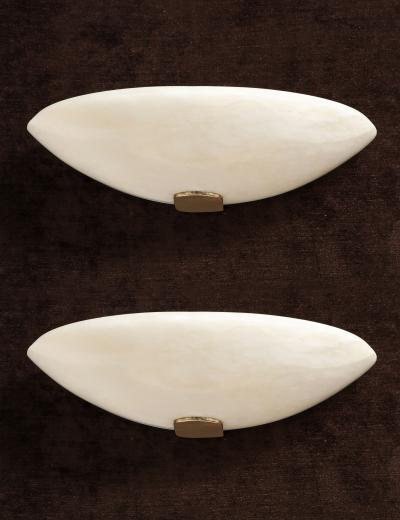Pair of 1970s Alabaster Sconces 3 Pairs Available 