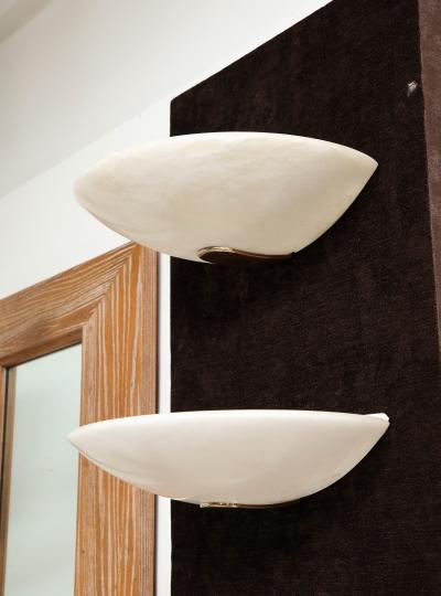 Pair of 1970s Alabaster Sconces 3 Pairs Available 