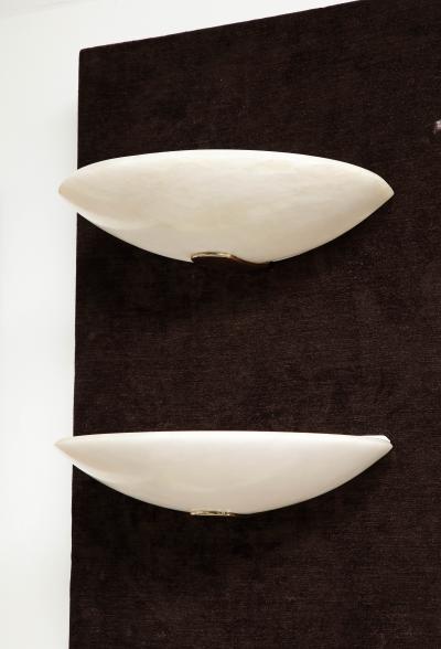 Pair of 1970s Alabaster Sconces 3 Pairs Available 