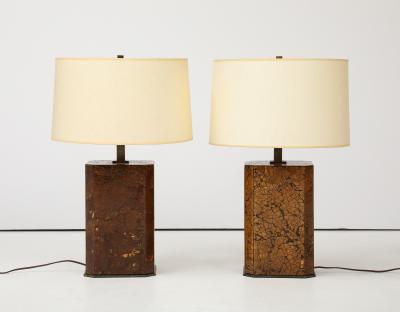 Pair of 1970s Beautifully Crafted Coconut Shell Lamps 