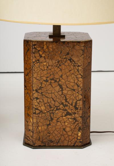 Pair of 1970s Beautifully Crafted Coconut Shell Lamps 