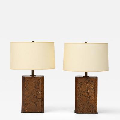 Pair of 1970s Beautifully Crafted Coconut Shell Lamps 