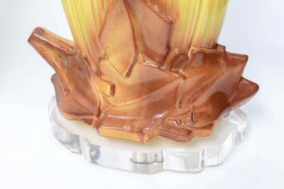 Pair of 1970s Ceramic and Lucite Table Lamps