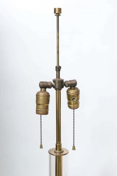 Pair of 1970s Ceramic and Lucite Table Lamps