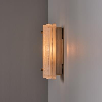 Pair of 1970s Hoffmeister Leuchten Sculptural Glass Wall Lamps