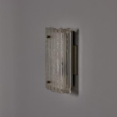Pair of 1970s Hoffmeister Leuchten Sculptural Glass Wall Lamps