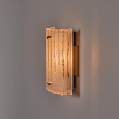 Pair of 1970s Hoffmeister Leuchten Sculptural Glass Wall Lamps