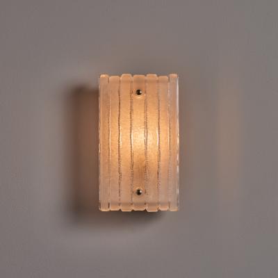 Pair of 1970s Hoffmeister Leuchten Sculptural Glass Wall Lamps