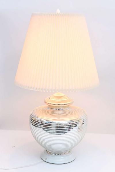 Pair of 1970s Mercury Glass Globe Table Lamps