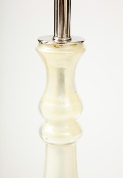 Pair of 1980s Glass candlestick Lamps