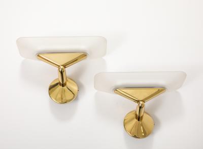 Pair of 1980s Italian High Style Wall Lights
