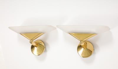 Pair of 1980s Italian High Style Wall Lights