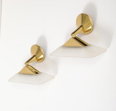 Pair of 1980s Italian High Style Wall Lights