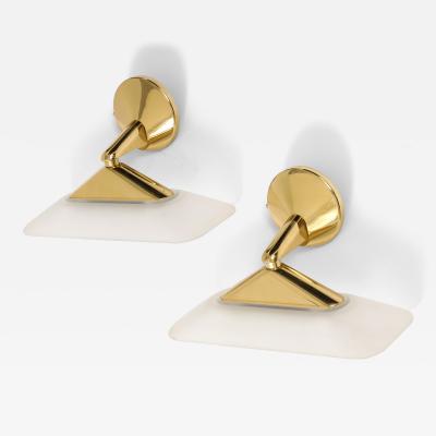 Pair of 1980s Italian High Style Wall Lights