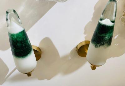 Pair of 1980s Italian Murano Glass Wall Lights