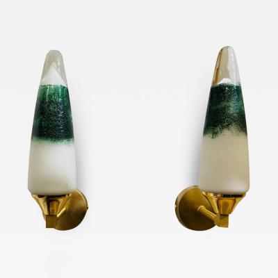 Pair of 1980s Italian Murano Glass Wall Lights