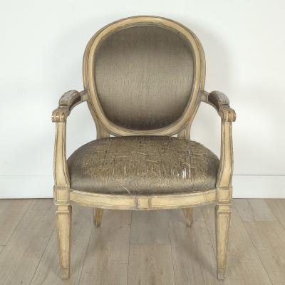 Pair of 1980s Randolph Hein Italian Painted Chairs in Louis XVI Style