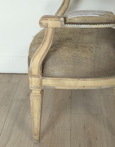 Pair of 1980s Randolph Hein Italian Painted Chairs in Louis XVI Style