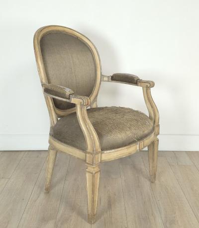 Pair of 1980s Randolph Hein Italian Painted Chairs in Louis XVI Style