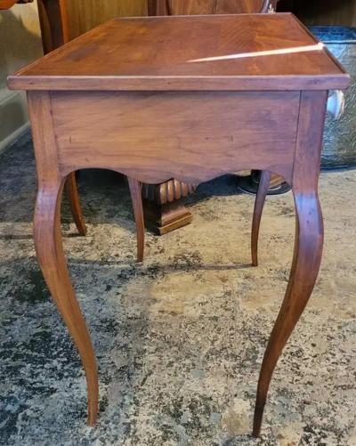 Pair of 19C French Country Cherrywood Side Tables