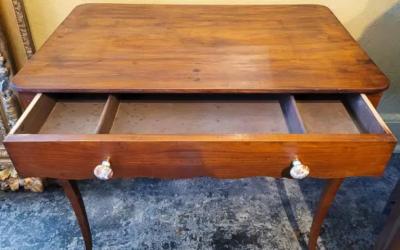 Pair of 19C French Country Cherrywood Side Tables