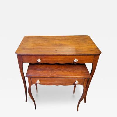 Pair of 19C French Country Cherrywood Side Tables