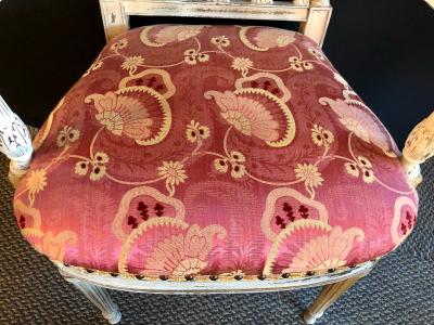Pair of 19th 20th Century Armchairs in Scalamandre Upholstery Swedish Finish